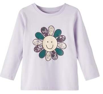 name it Shirt met lange mouwen Nmfsilja Orchid Petal Paars - 98