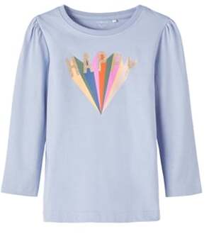 name it Shirt met lange mouwen Nmftottie Eventide Blauw - 104