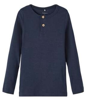 name it Shirt met lange mouwen Nmmkab Dark Sapphire Blauw