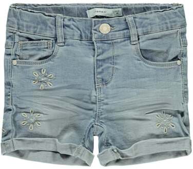 name it Shorts Nmfsallo Dnmbanni light blauw denim - 104