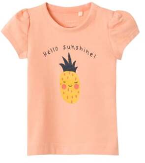 name it T-shirt Nbffanna Peach Nectar Oranje - 56