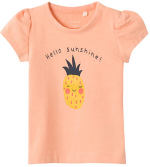 name it T-shirt Nbffanna Peach Nectar Oranje - 74