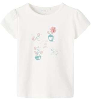 name it T-Shirt Nbfhaily White Alyssum Wit - 56