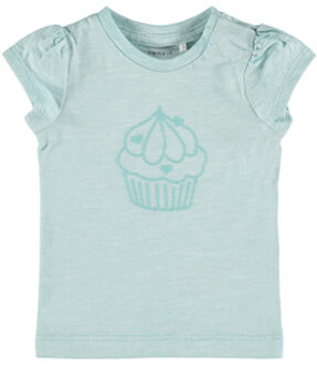 name it T-shirt Nbfhanne Pastel Turkoois Turquoise - 62