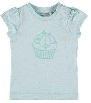 name it T-shirt Nbfhanne Pastel Turkoois Turquoise - 68