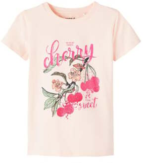 name it T-shirt Nmfditte Créme De Pêche Roze/lichtroze - 92