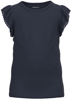 name it T-shirt Nmfjulia Dark Sapphire Blauw - 104