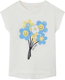 name it T-Shirt Nmfvigea White Alyssum Smile Wit - 104