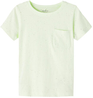 name it T-Shirt Nmmfeme Lime Cream Geel - 98