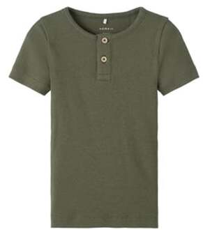 name it T-shirt Nmmkab Dusty Olive Groen - 110