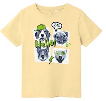 name it T-shirt Nmmvux Double Cream Geel - 110