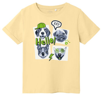 name it T-shirt Nmmvux Double Cream Geel - 86