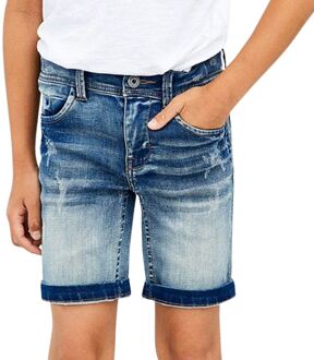 name it Theo Denim Short Junior blauw - 158