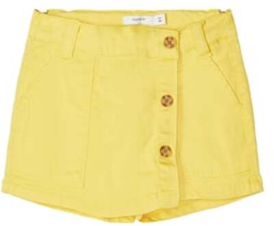 name it Twill Geweven Katoenen Shorts Dames Geel - 92