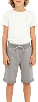 name it Vermo Long Sweat Short Jongens licht grijs - 86