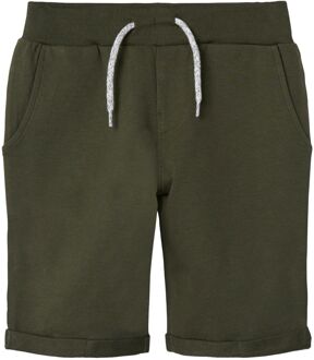 name it Vermo Long Sweat Short Jongens olijfgroen - 122