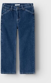 name it winter jeans broek jongens - donker blauw - NkmRyan - straight fit - Maat 128