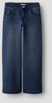 name it winter jeans broek meisjes - blauw - NkfSalli - wide leg fit - Maat 128