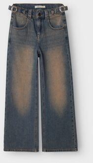 name it winter jeans broek meisjes - donker blauw - NkfBella - skater fit - Maat 164