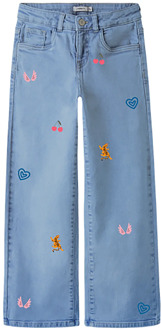 name it Winter jeans broek meisjes - licht blauw denim - Maat 152