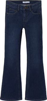 name it winter jeansbroek meisjes - blauw - bootcut fit - NkfPolly - Maat 116