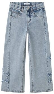 name it winter jeansbroek meisjes - blauw - skater fit - NkfBella - Maat 122