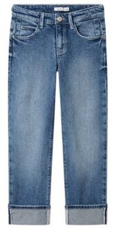 name it winter jeansbroek meisjes - blauw - straight fit - NkfRose - Maat 122