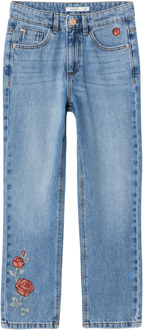 name it winter jeansbroek meisjes - blauw - straight fit / rose - NkfRose - Maat 128