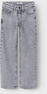 name it winter jeansbroek meisjes- grijs - straight fit - NkfRose - Maat 158