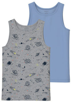 name it winter ondergoed jongens - grijs - 2p top - NkmTank - Maat 116