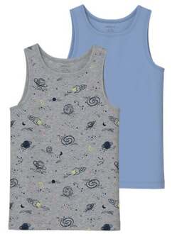 name it winter ondergoed jongens - grijs - 2p top - NkmTank - Maat 158/164