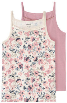 name it winter ondergoed meisjes - paars - 2p top - NkfStrap - Maat 116