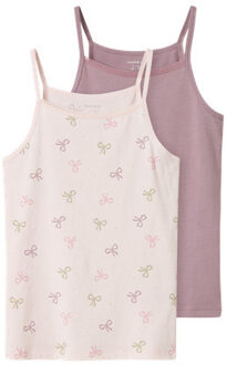 name it winter ondergoed meisjes - paars - 2p top - NkfStrap - Maat 158/164