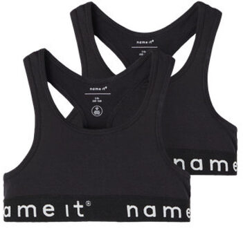 name it winter ondergoed meisjes - zwart - 2p top - NkfShort - Maat 116