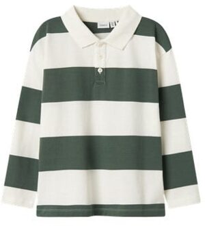 name it winter polo t-shirt jongens - groen - relaxed fit - NkmNutiva - Maat 116