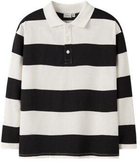 name it winter polo t-shirt jongens - zwart - relaxed fit - NkmNutiva - Maat 116