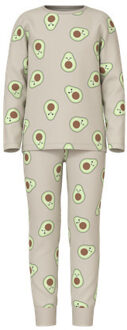 name it winter pyjama meisjes - beige - NkfNightset - Maat 110/116