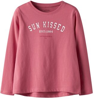 name it winter shirt meisjes - roze - NkfViolet - loose fit - Maat 116
