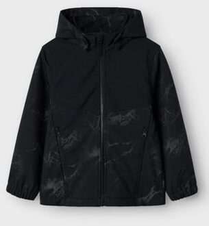 name it winter softshell jas jongens - zwart - NkmAlf - Maat 116