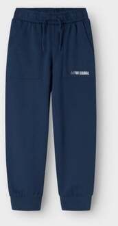 name it winter sweat broek jongens - blauw - regular fit - NkmObie - Maat 140