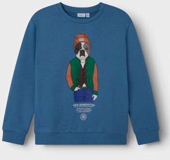 name it winter sweater jongens - blauw - NkmPsalko - Maat 122/128