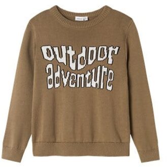 name it winter sweater jongens - bruin - regular fit - NkmOtto - Maat 122/128