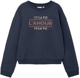 name it winter sweater meisjes - blauw - NkfPramour - Maat 122/128