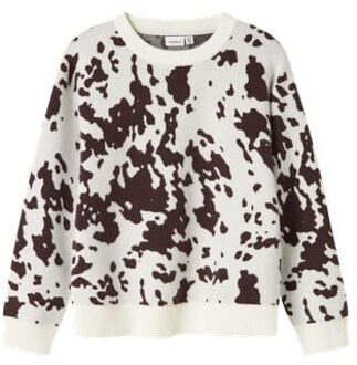 name it winter sweater meisjes - bruin - oversize fit, gebreid - NkfOrkide - Maat 116