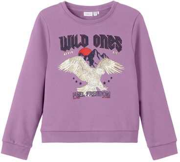 name it winter sweater meisjes - paars - NkfPnawild - Maat 122/128