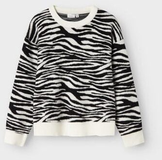name it winter sweater meisjes - zwart - oversize fit, gebreid - NkfOrkide - Maat 116