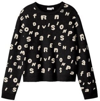 name it winter sweater meisjes - zwart - regular fit, gebreid - NkfOline - Maat 116