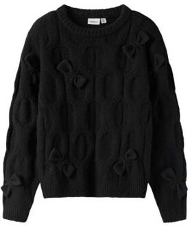 name it winter sweater meisjes - zwart - regular fit, gebreid - NkfOlivia - Maat 116