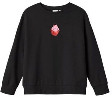 name it winter sweater meisjes - zwart - relaxed fit - NkfNeatas - Maat 116