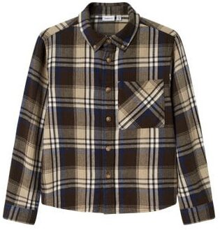 name it winter t-shirt jongens - bruin - regular fit - NkmNoland - Maat 116